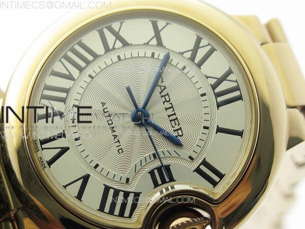 Ballon Bleu 33mm RG K3F 1:1 Best Edition White Textured Dial on SS Bracelet A076 - Image 4