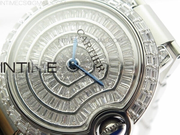 Ballon Bleu T Crystal 36mm SS Full Paved Crystal Dial on SS Bracelet Ronda quartz - Image 4