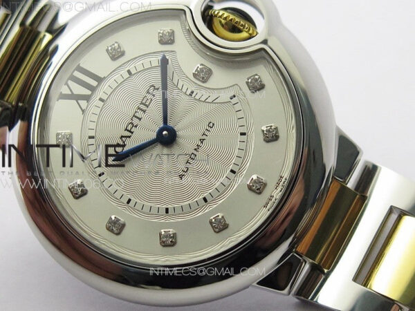 Ballon Bleu 33mm SS/YG K3F 1:1 Best Edition White Textured Dia Markers Dial on SS Bracelet A076 - Image 5