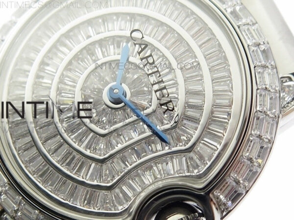 Ballon Bleu T Crystal 36mm SS Full Paved Crystal Dial on SS Bracelet Ronda quartz - Image 5