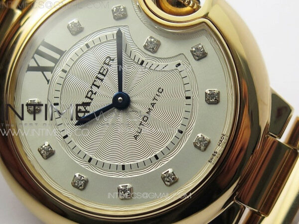 Ballon Bleu 33mm RG K3F 1:1 Best Edition White Textured Dia Markers Dial on SS Bracelet A076 - Image 5