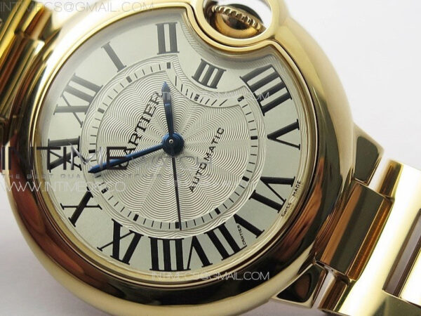 Ballon Bleu 33mm RG K3F 1:1 Best Edition White Textured Dial on SS Bracelet A076 - Image 5