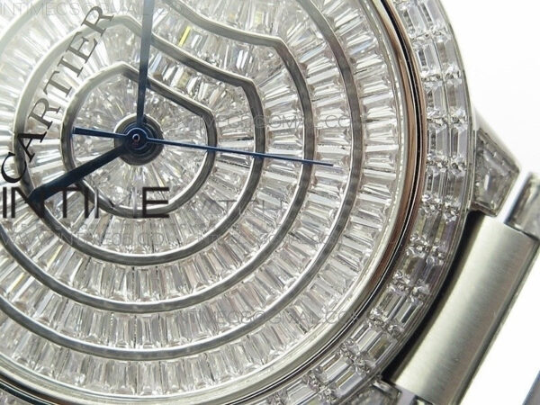 Ballon Bleu T Crystal 42mm SS Full Paved Crystal Dial on SS Bracelet Miyota 9015 - Image 5