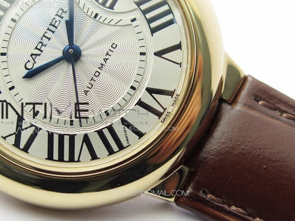 Ballon Bleu 33mm RG K3F 1:1 Best Edition White Textured Dial on Brown Leather Strap A076 - Image 6