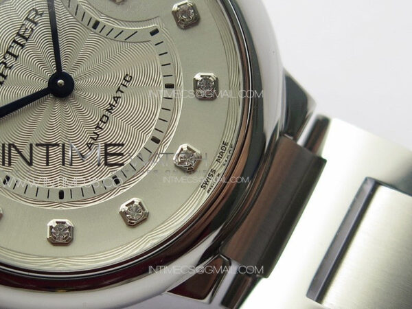 Ballon Bleu 36mm SS K3F 1:1 Best Edition White Textured Dia Markers Dial on SS Bracelet A076 - Image 6