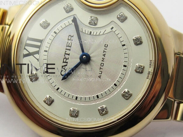 Ballon Bleu 33mm RG K3F 1:1 Best Edition White Textured Dia Markers Dial on SS Bracelet A076 - Image 7