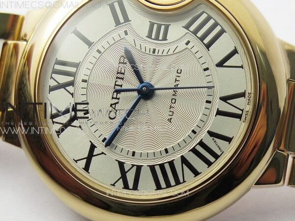 Ballon Bleu 33mm RG K3F 1:1 Best Edition White Textured Dial on SS Bracelet A076 - Image 7