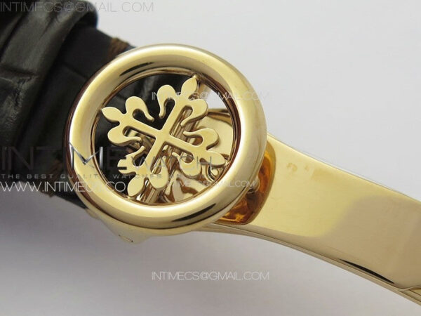 Annual Calendar Moonphase 5396 RG PPF 1:1 Best Edition White/Blue Dial on Brown Leather Strap A324 - Image 11