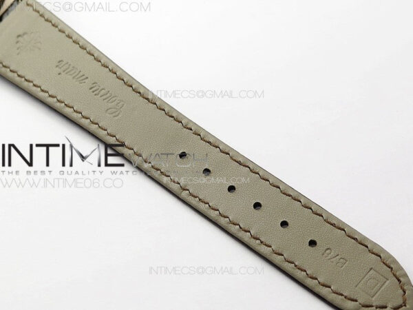 Annual Calendar Moonphase 5396 RG PPF 1:1 Best Edition White/Blue Dial on Brown Leather Strap A324 - Image 16