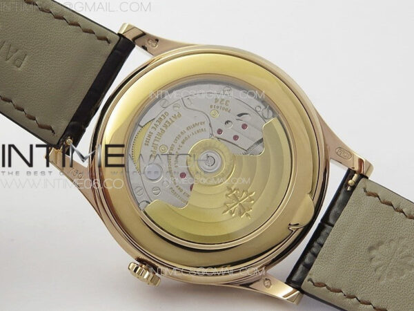 Annual Calendar Moonphase 5396 RG PPF 1:1 Best Edition White/Blue Dial on Brown Leather Strap A324 - Image 19
