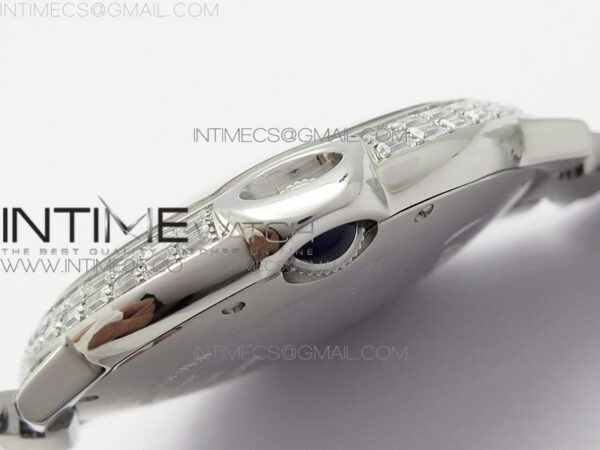 Ballon Bleu T Crystal 42mm SS Full Paved Crystal Dial on SS Bracelet Miyota 9015 - Image 8