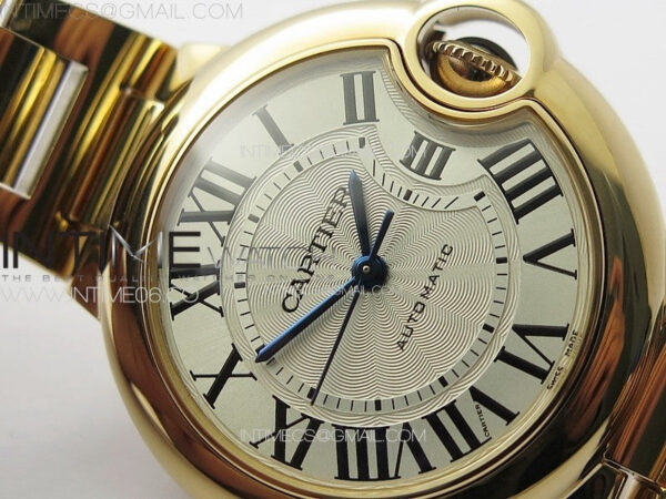 Ballon Bleu 33mm RG K3F 1:1 Best Edition White Textured Dial on SS Bracelet A076 - Image 8