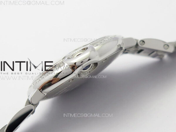 Ballon Bleu 33mm Diamonds Bezel SS K3F 1:1 Best Edition White Textured Dial on SS Bracelet A076 - Image 9