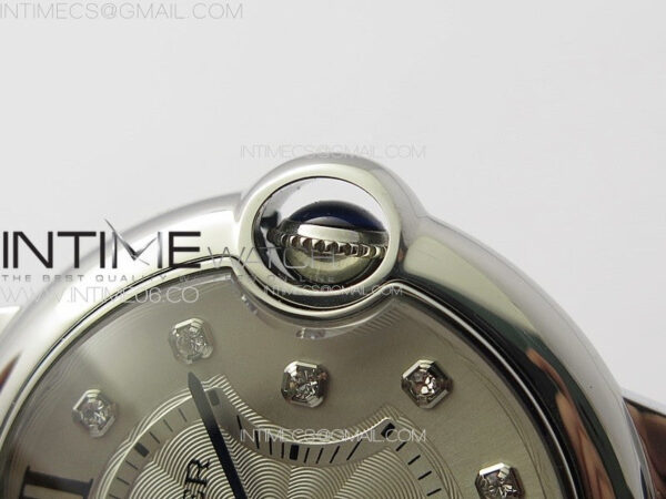 Ballon Bleu 36mm SS K3F 1:1 Best Edition White Textured Dia Markers Dial on SS Bracelet A076 - Image 9