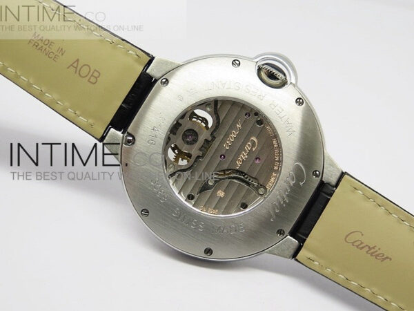 Ballon Bleu Tourbillon SS Blue Textured Dial on Black Leather Strap - Image 9