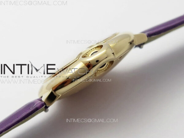 Ballon Bleu 33mm RG K3F 1:1 Best Edition White Textured Dial on Purple Leather Strap A076 - Image 9