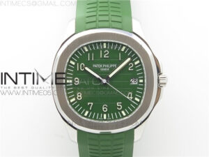 Aquanaut 5168G 42mm SS ZF 1:1 Best Edition Green Dial on Green Rubber Strap 324CS (Free box)