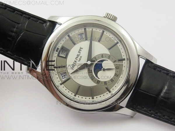 COMPLICATIONS SERIES Moonphase SS KMF White Dial on Black Leather Strap Cal.324 - Image 2