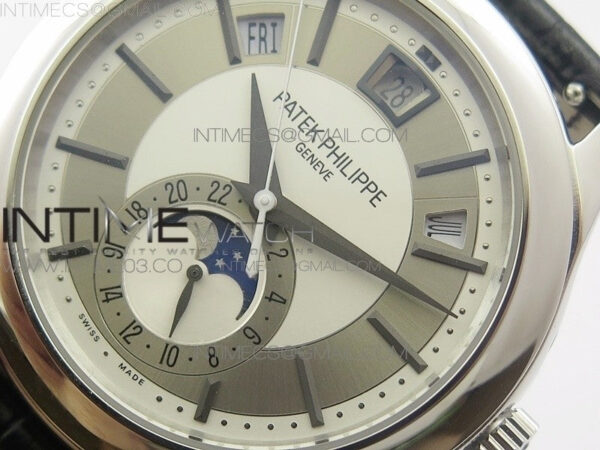 COMPLICATIONS SERIES Moonphase SS KMF White Dial on Black Leather Strap Cal.324 - Image 4