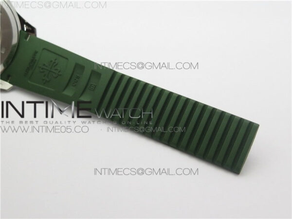 Aquanaut 5168G 42mm SS ZF 1:1 Best Edition Green Dial on Green Rubber Strap 324CS (Free box) - Image 5