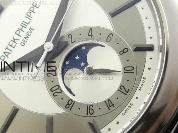 COMPLICATIONS SERIES Moonphase SS KMF White Dial on Black Leather Strap Cal.324 - Image 5