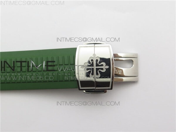 Aquanaut 5168G 42mm SS ZF 1:1 Best Edition Green Dial on Green Rubber Strap 324CS (Free box) - Image 6