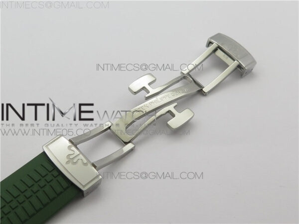 Aquanaut 5168G 42mm SS ZF 1:1 Best Edition Green Dial on Green Rubber Strap 324CS (Free box) - Image 8
