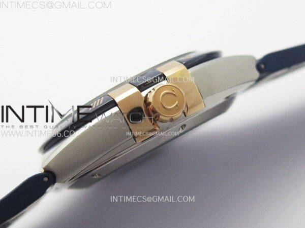 Constellation 41mm RG/Blue Ceramic Bezel VSF 1:1 Best Edition Blue Dial on Blue Gummy Strap A8900 - Image 9