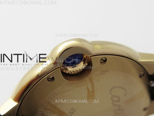 Ballon Bleu 33mm RG K3F 1:1 Best Edition White Textured Dial on Brown Leather Strap A076 - Image 10