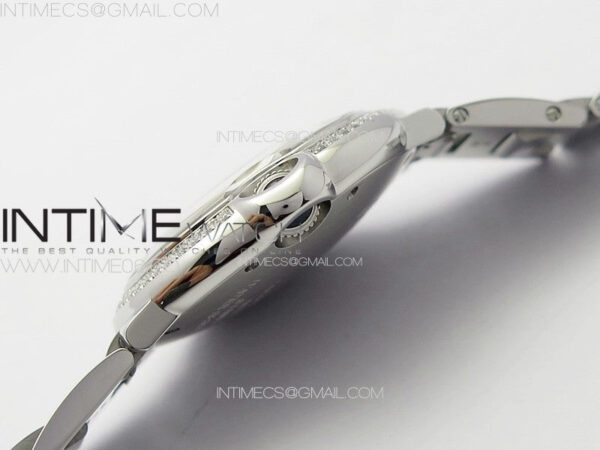 Ballon Bleu 36mm Diamons Bezel SS K3F 1:1 Best Edition White Textured Dial on SS Bracelet A076 - Image 10