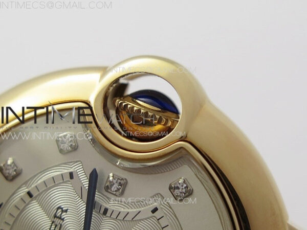 Ballon Bleu 33mm RG K3F 1:1 Best Edition White Textured Dia Markers Dial on SS Bracelet A076 - Image 10