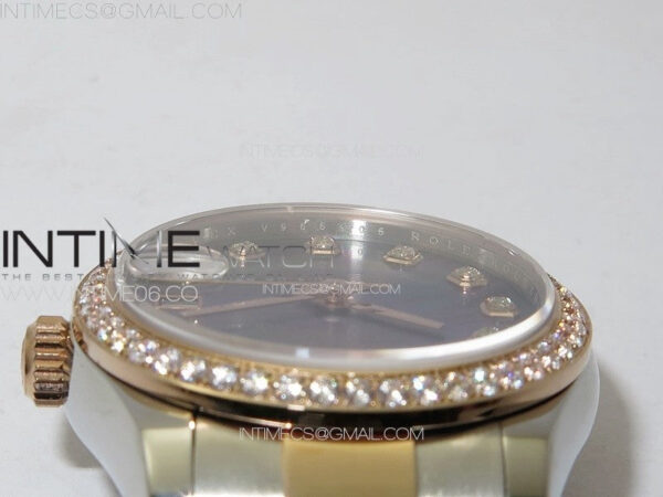 DateJust 31mm 72610 SS/Crystals Bezel APSF Best Edition Blue MOP Dial Crystals Markers on Oyster Bracelet A2824 - Image 10