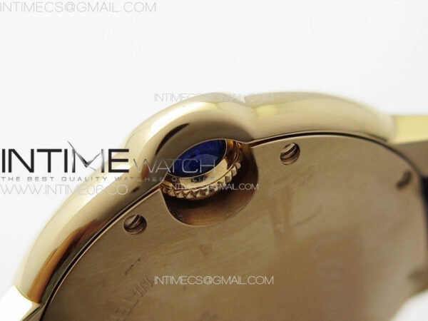 Ballon Bleu 33mm RG K3F 1:1 Best Edition White Textured Dial on Purple Leather Strap A076 - Image 10
