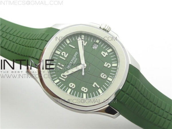 Aquanaut 5168G 42mm SS ZF 1:1 Best Edition Green Dial on Green Rubber Strap 324CS (Free box) - Image 12