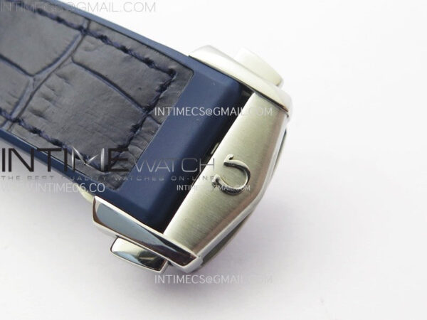 Constellation 41mm RG/Blue Ceramic Bezel VSF 1:1 Best Edition Blue Dial on Blue Gummy Strap A8900 - Image 13