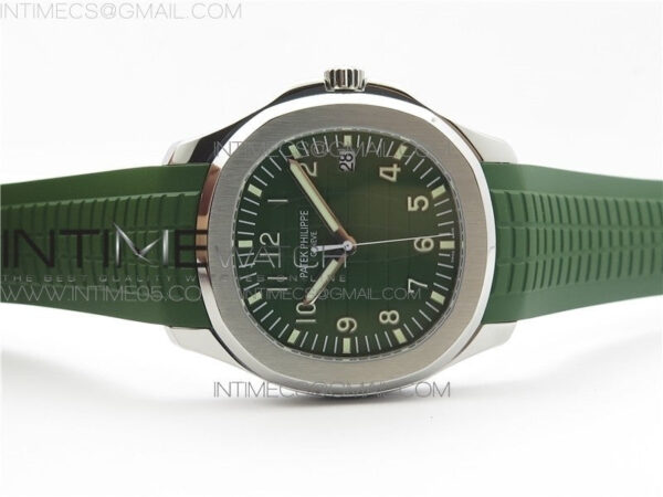 Aquanaut 5168G 42mm SS ZF 1:1 Best Edition Green Dial on Green Rubber Strap 324CS (Free box) - Image 14