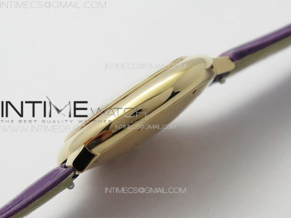 Ballon Bleu 33mm RG K3F 1:1 Best Edition White Textured Dial on Purple Leather Strap A076 - Image 11