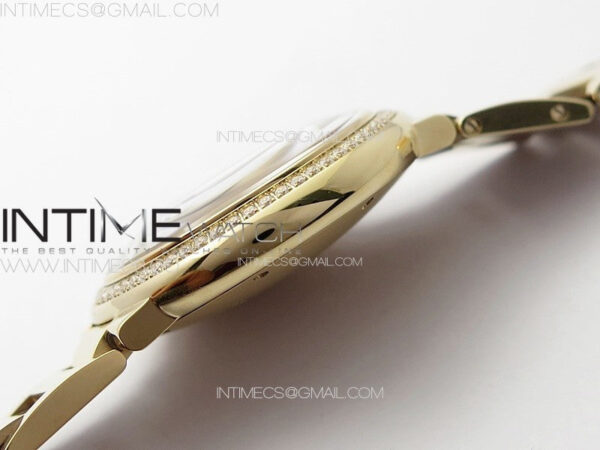 Ballon Bleu 36mm Diamonds Bezel RG K3F 1:1 Best Edition White Textured Dial on SS Bracelet A076 - Image 6