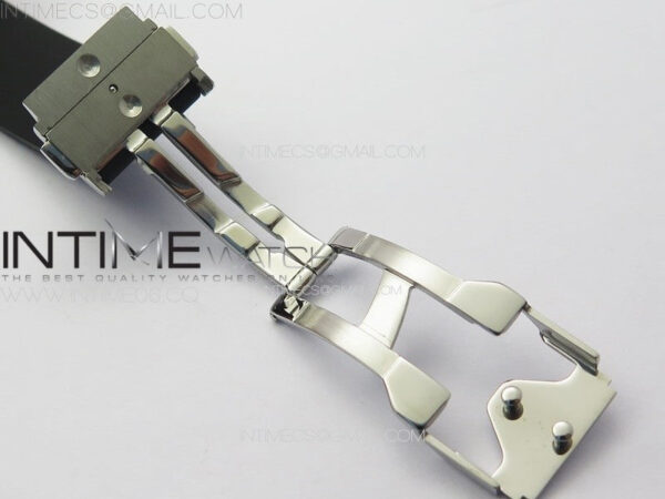 Classic Fusion Orlinski SS Full Real Diamonds B50F 1:1 Best Edition White Faceted Dial on Black Rubber Strap A2892 - Image 11