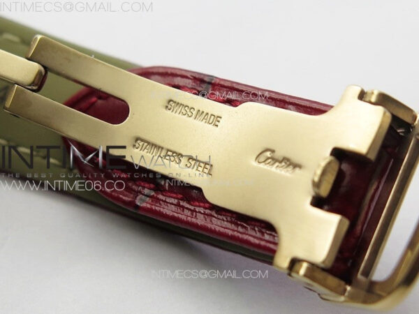 Ballon Bleu 33mm Diamonds Bezel RG K3F 1:1 Best Edition White Dial on Red Leather Strap A076 - Image 14
