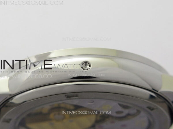 6104P Moon SS 3EF Best Edition Blue Dial Green T Diamond Bezel on Blue Leather Strap A240 - Image 11
