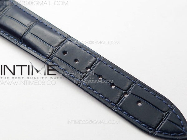6104P Moon SS 3EF Best Edition Blue Dial Green T Diamond Bezel on Blue Leather Strap A240 - Image 16