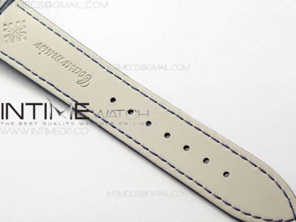 6104P Moon SS 3EF Best Edition Blue Dial Green T Diamond Bezel on Blue Leather Strap A240 - Image 17