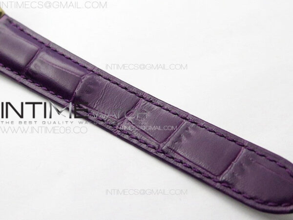 Ballon Bleu 33mm RG K3F 1:1 Best Edition White Textured Dial on Purple Leather Strap A076 - Image 15