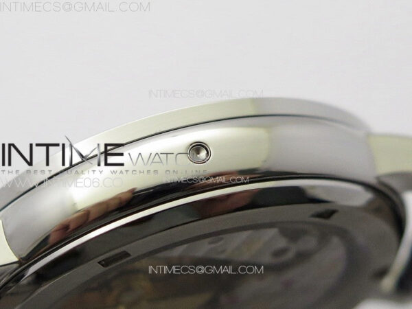6104P Moon SS 3EF Best Edition Blue Dial Red T Diamond Bezel on Blue Leather Strap A240 - Image 11
