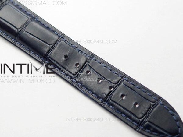 6104P Moon SS 3EF Best Edition Blue Dial Red T Diamond Bezel on Blue Leather Strap A240 - Image 16