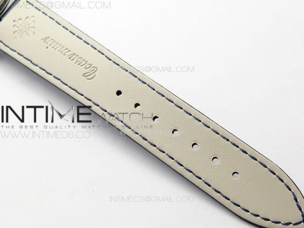6104P Moon SS 3EF Best Edition Blue Dial Red T Diamond Bezel on Blue Leather Strap A240 - Image 17