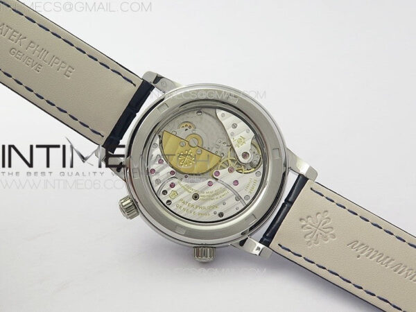 6104P Moon SS 3EF Best Edition Blue Dial Red T Diamond Bezel on Blue Leather Strap A240 - Image 19