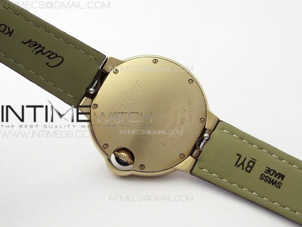 Ballon Bleu 33mm RG K3F 1:1 Best Edition White Textured Dial on Brown Leather Strap A076 - Image 17