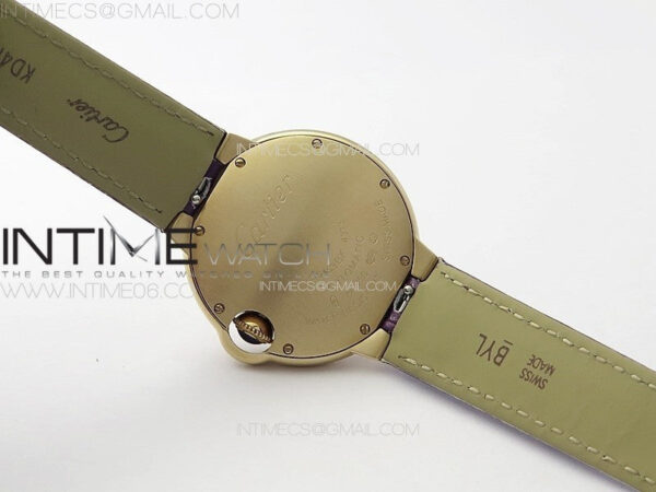 Ballon Bleu 33mm RG K3F 1:1 Best Edition White Textured Dial on Purple Leather Strap A076 - Image 17